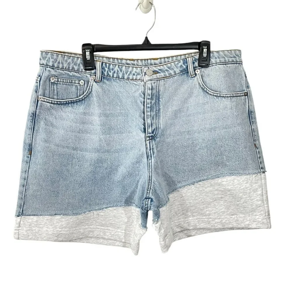 NWT SER.O.YA Men's Tyson Denim and Terry Shorts Size 36 in Skylight‎ - Picture 4 of 11